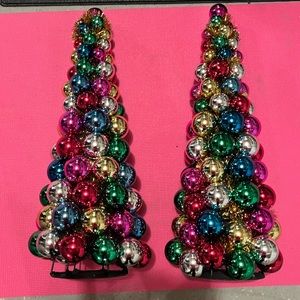 Vibrant Holiday Ornament Trees